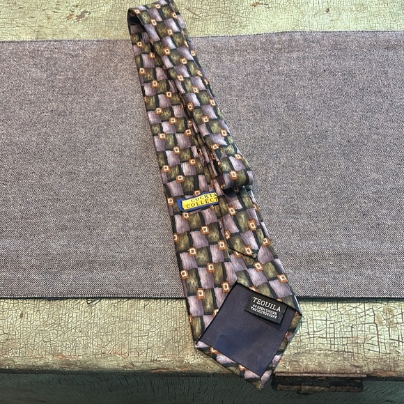 Vintage Cocktail Collection Silk Tie Tequila As Seen Under The Microscope Style - Picture 3 of 3